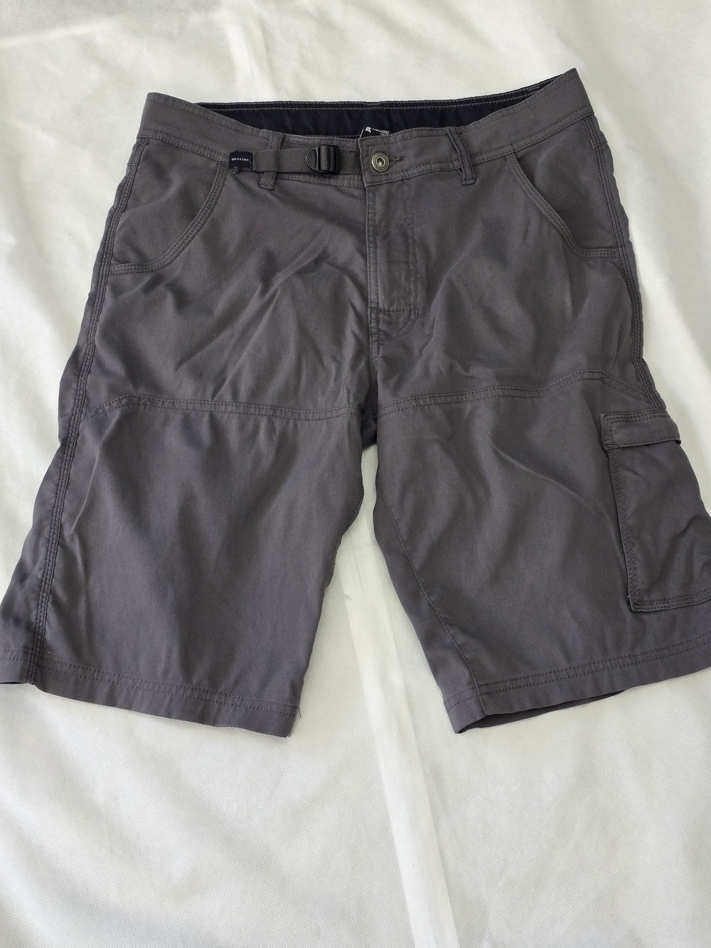 Prana Breathe Men's Charcoal Cargo Shorts Size Small